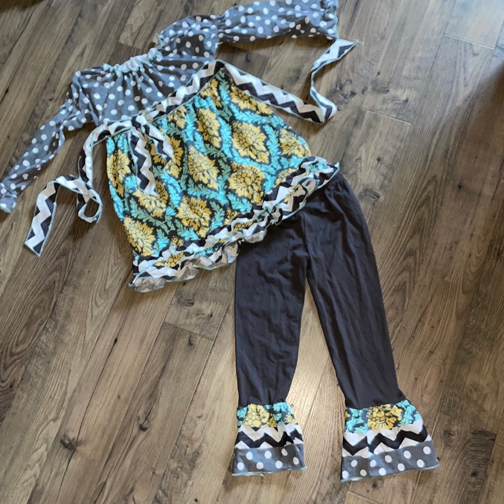 NWOT Custom Remake Peasant Too with Ruffles sz 130/7-8